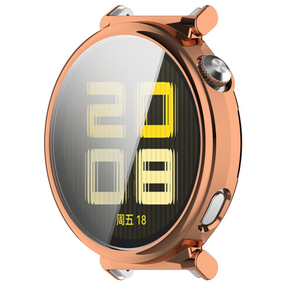 Pouzdro 2v1 s ochranou displeje pro Huawei Watch GT 5 Pro 42mm, růžové rose gold