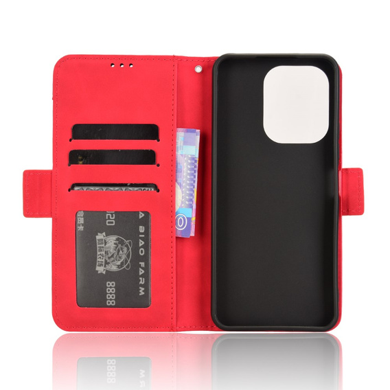 Klopové pouzdro pro Xiaomi Redmi 13, Card Slot, červené