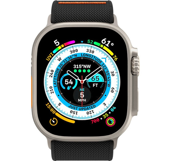 Pasek z Etui SPIGEN do Apple Watch 7 / 8 45mm, Metal Fit Pro, Szary