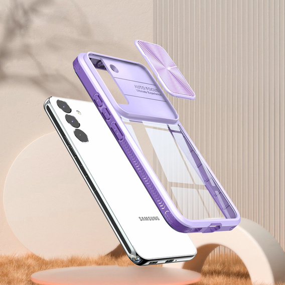 Pouzdro pro Samsung Galaxy A14 4G/5G, Slide Camera, fialové