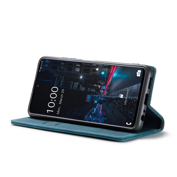 Pouzdro CASEME pro Samsung Galaxy A33 5G, Leather Wallet Case, zelené
