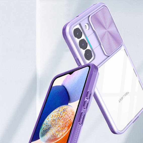 Pouzdro pro Samsung Galaxy A14 4G/5G, Slide Camera, fialové