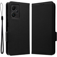 Klopové pouzdro pro Xiaomi Redmi Note 12 5G / POCO X5 5G, Wallet Litchi Magnet, černé