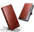 Flipové pouzdro pro Samsung Galaxy S25 Ultra, QIALINO Leather Wallet, tmavě hnědá