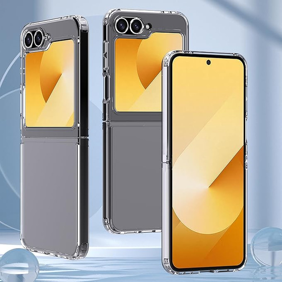 Pouzdro pro Samsung Galaxy Z Flip7 FE / Z Flip6, Fusion Hybrid, průhledné