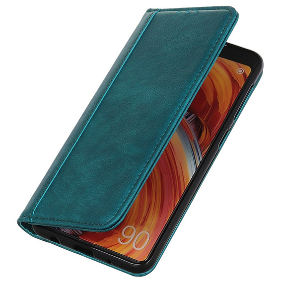 Pouzdro pro Samsung Galaxy A55 5G, Wallet Litchi Leather, zelené