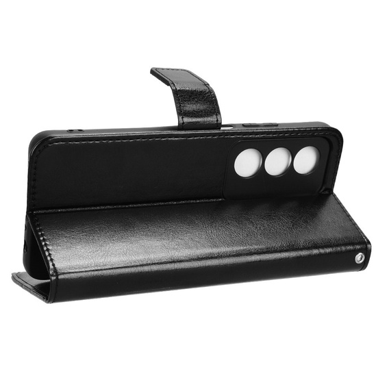 Klopové pouzdro pro Oppo A80, Crazy Horse Wallet, černé