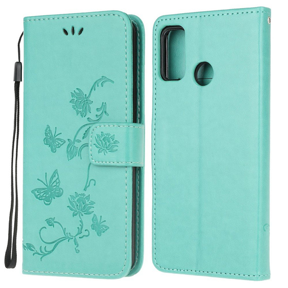 Klopové pouzdro pro Motorola Moto G30 / G10, Butterfly, modré