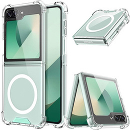 Pouzdro pro Samsung Galaxy Z Flip7 FE / Z Flip6, Dropproof MagSafe, průhledné