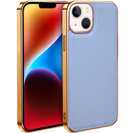 Pouzdro pro iPhone 14 Plus, Cowhide Leather, modré