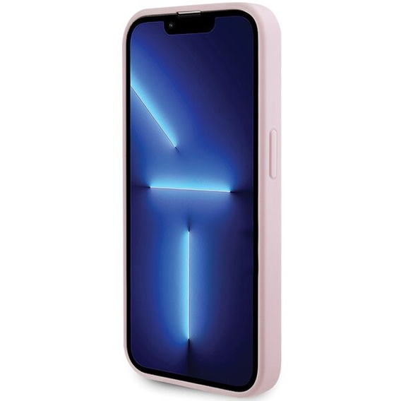 Pouzdro GUESS pro iPhone 14 Pro, Saffiano MagSafe, růžové