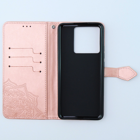 Klopové pouzdro pro Xiaomi 13T / 13T Pro, Mandala, růžové rose gold