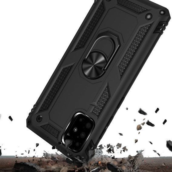 Pancéřové pouzdro pro Samsung Galaxy A51, Nox Case Ring, černé