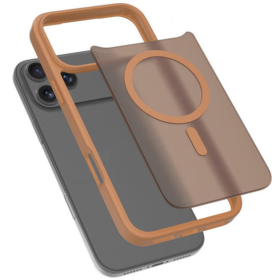 Matné pouzdro pro iPhone 17 Pro, pro MagSafe, průsvitně hnědé