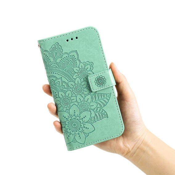 Klopové pouzdro pro Xiaomi Redmi Note 12 4G, Mandala Flower, zelené