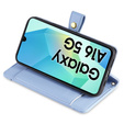 Klopové pouzdro pro Samsung Galaxy A16, Wallet Zipper Pocket, modré
