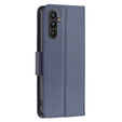 Klopové pouzdro pro Samsung Galaxy A25 5G, Wallet Litchi Leather, námořnicky modré + 9H sklo 