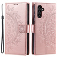 Klopové pouzdro pro Samsung Galaxy A55 5G, Mandala Flower, zelené