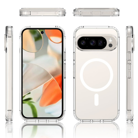 Pouzdro pro Google Pixel 9 Pro XL, Fusion Hybrid, pro MagSafe, průhledné