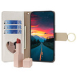 Flipové pouzdro Wallet Zipper Pocket pro Samsung Galaxy M15 5G, Wallet Zipper Pocket, se zrcátkem, bílé