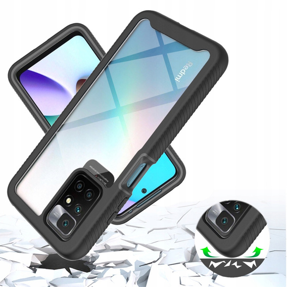 Pouzdro pro Xiaomi Redmi 10, Shockproof, s fólií, modré