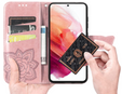 Klopové pouzdro pro Realme 12 Pro 5G / 12 Pro+ 5G, Butterfly, růžové rose gold