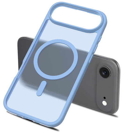 Matné pouzdro pro iPhone Air, pro MagSafe, průsvitně modré