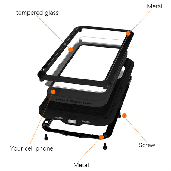 Pancéřové pouzdro s tvrzeným sklem pro iPhone 17 Pro