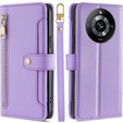 Klopové pouzdro pro Realme 11 Pro 5G / Pro+ 5G, Wallet Zipper Pocket, fialové