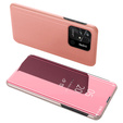 Pouzdro pro Xiaomi Redmi 10C, Clear View, růžové rose gold