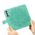 Klopové pouzdro pro Samsung Galaxy A54 5G, Mandala Flower, zelené