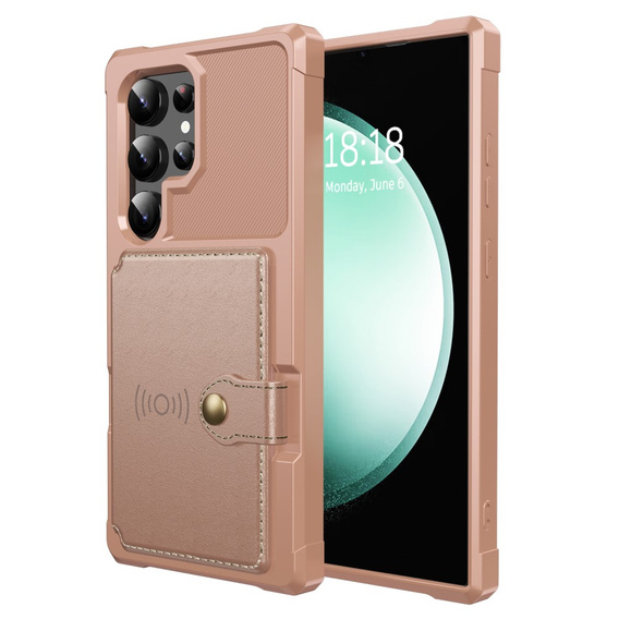 Pouzdro pro Samsung Galaxy S25 Ultra, Card Holder Kickstand, černé