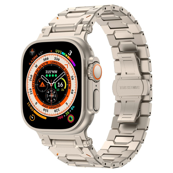 Náramek pro Apple Watch 1/2/3/4/5/6/7/8/9/10/SE/ULTRA/ULTRA 2 42/44/45/46/49MM, titanový