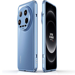 Pouzdro pro Xiaomi 14 Ultra, Armor Bumper, s krytem objektivu, modrá / stříbrná