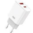 Síťová nabíječka XO CE12, USB-C, 20W + kabel USB-C - Lightning, bílá