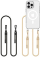Pouzdro se šňůrkou na krk pro iPhone 16 Pro Max, ERBORD MagSafe, průhledné + sklo na displej