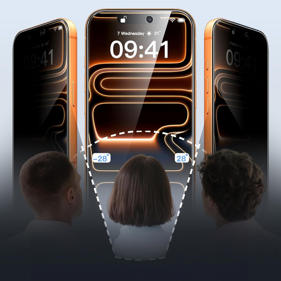 Soukromé tvrzené sklo pro iPhone 17 Pro Max