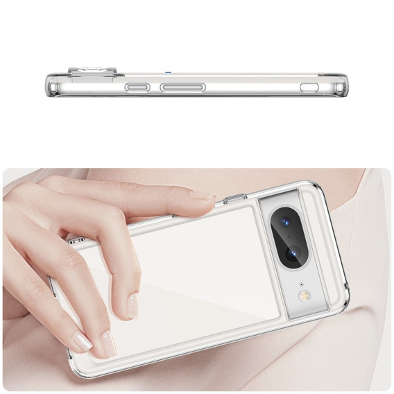 Pouzdro pro Google Pixel 8, Fusion Hybrid, s ochranou fotoaparátu, průhledné