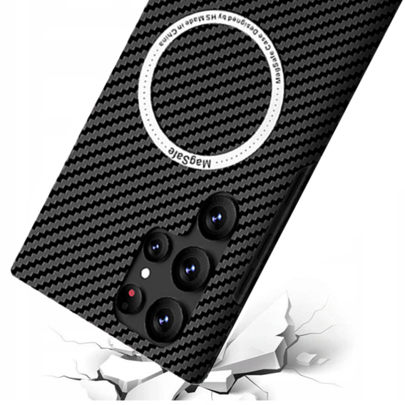 Pouzdro pro Samsung Galaxy S21 Ultra, Magsafe Slim Carbon, černé