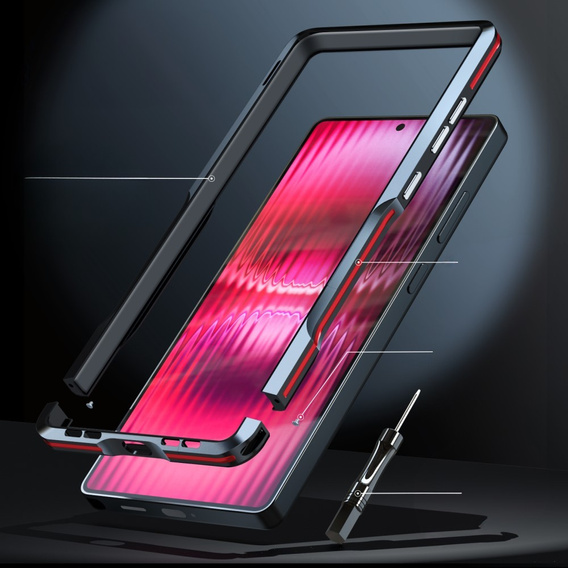 Pouzdro LUPHIE pro Samsung Galaxy S25 Ultra, Armor Bumper, černé