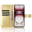 Klopové pouzdro pro Oppo Reno 12 Pro, Crazy Horse Wallet, zlaté