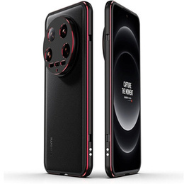 Pouzdro pro Xiaomi 14 Ultra, Armor Bumper, s krytem objektivu, černá / červená