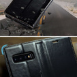 CASEME flipové pouzdro pro Samsung Galaxy S10+ Plus, Waxy Textured, černé