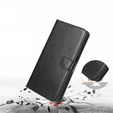 Klopové pouzdro pro Honor Magic 5 Lite, Crazy Horse Wallet, černé