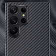Pouzdro pro Samsung Galaxy S23 Ultra, Aramid Fiber Cover, černé