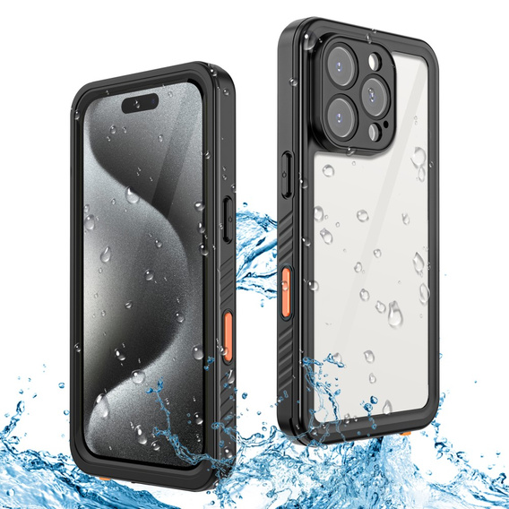 Vodotěsné pouzdro IP68 pro iPhone 16 Pro, černé