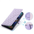 Pouzdro s klopou pro Xiaomi Redmi Note 13 Pro 4G / Xiaomi Redmi Note 14S / Xiaomi Poco M6 Pro 4G, Rhombus Crossbody Leather, fialové
