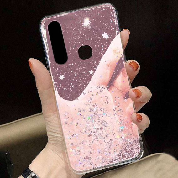 Pouzdro pro Samsung Galaxy A40, Glittery, růžové