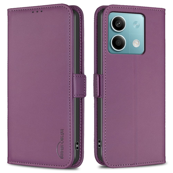 Klopové pouzdro pro Xiaomi Redmi Note 13 5G, BINFEN Wallet, tmavě fialové