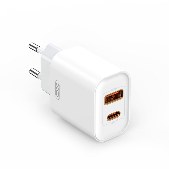 Síťová nabíječka XO CE12, USB-C, 20W + kabel USB-C - Lightning, bílá